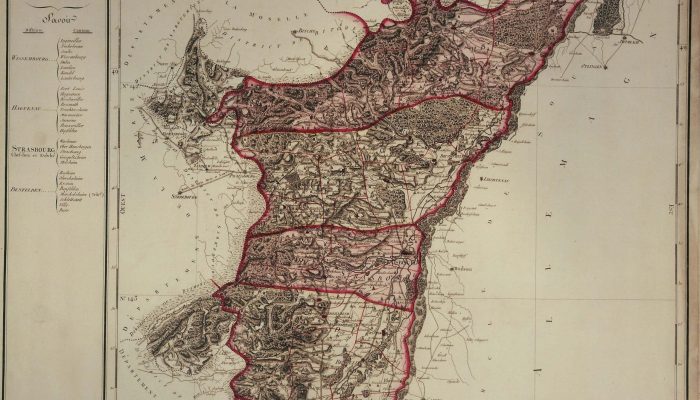 Le département du Bas-Rhin en 1790.