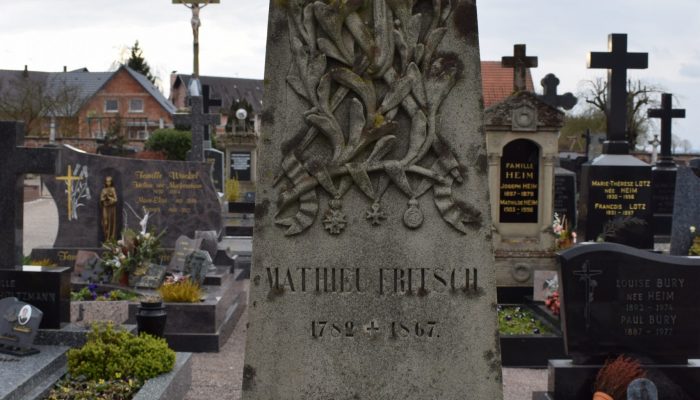Tombe de Mathieu FRITSCH à Hochfelden